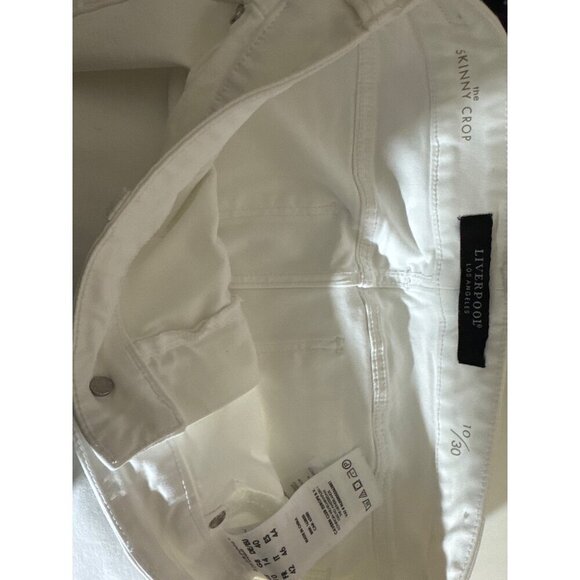 Liverpool White The Skinny Crop Jeans Size 10 - Picture 4 of 4